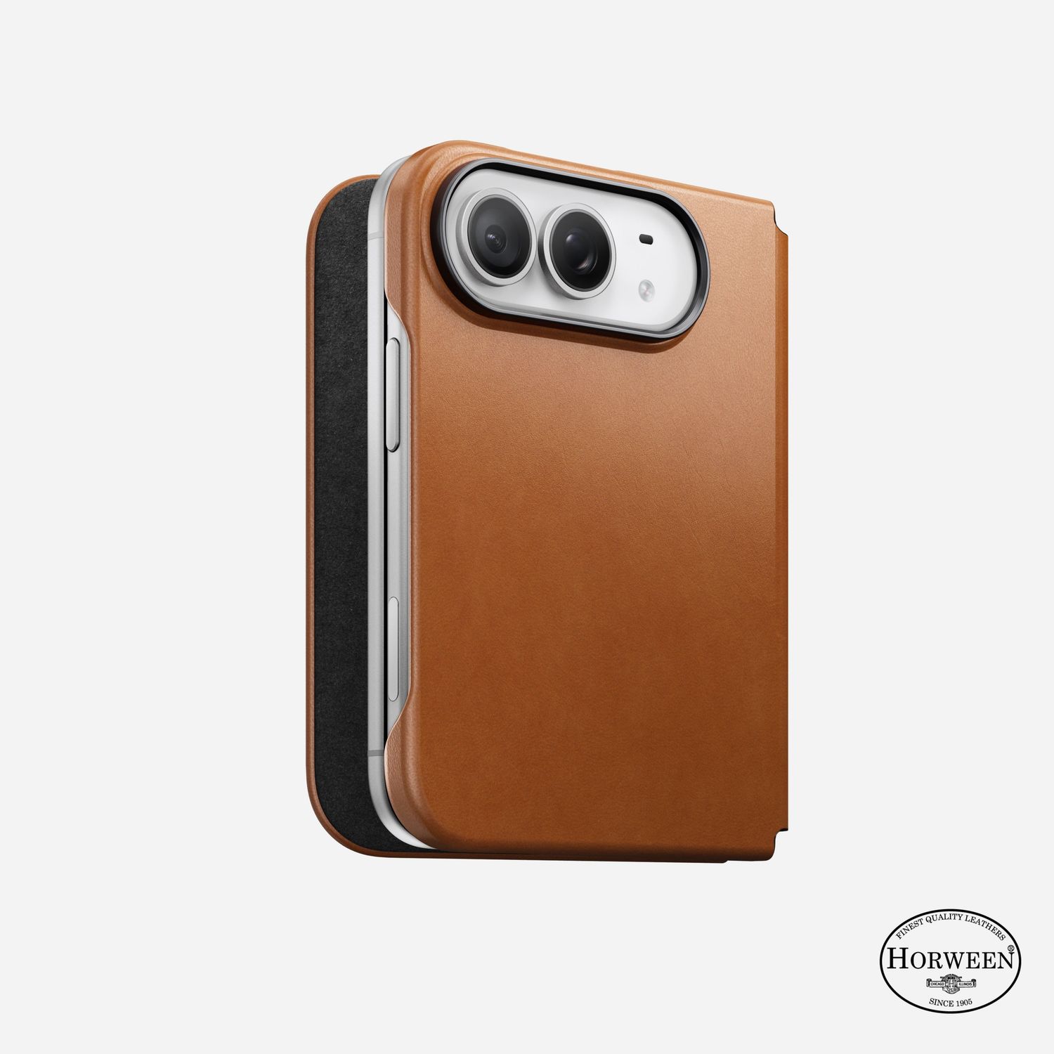 NOMAD Traditional Leather Folio - iPhone Duo, Style: Saddle / Horween