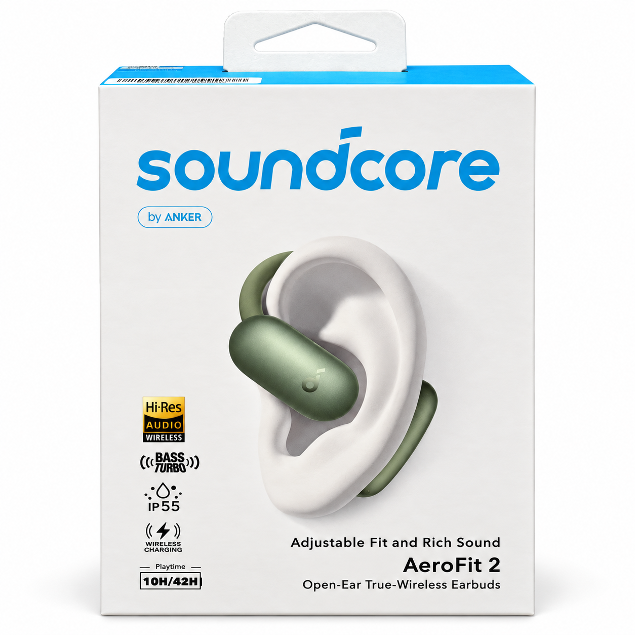 Soundcore AeroFit 2 green earbuds