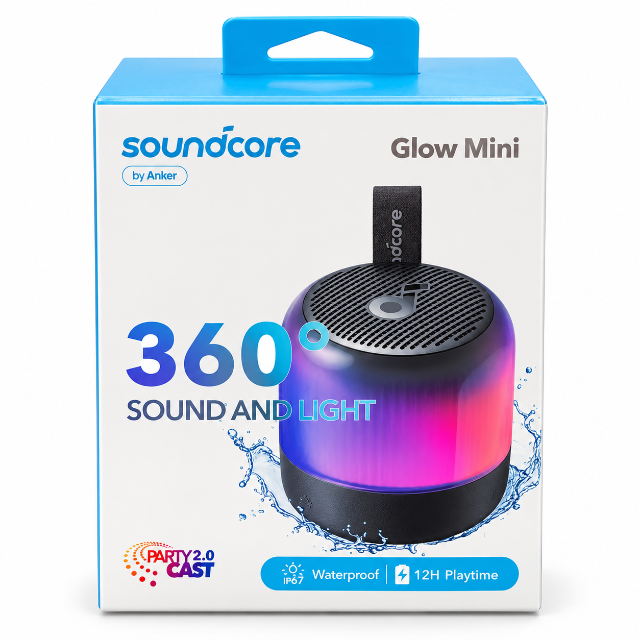 Anker A3136 Soundcore Glow Mini Speaker, Black