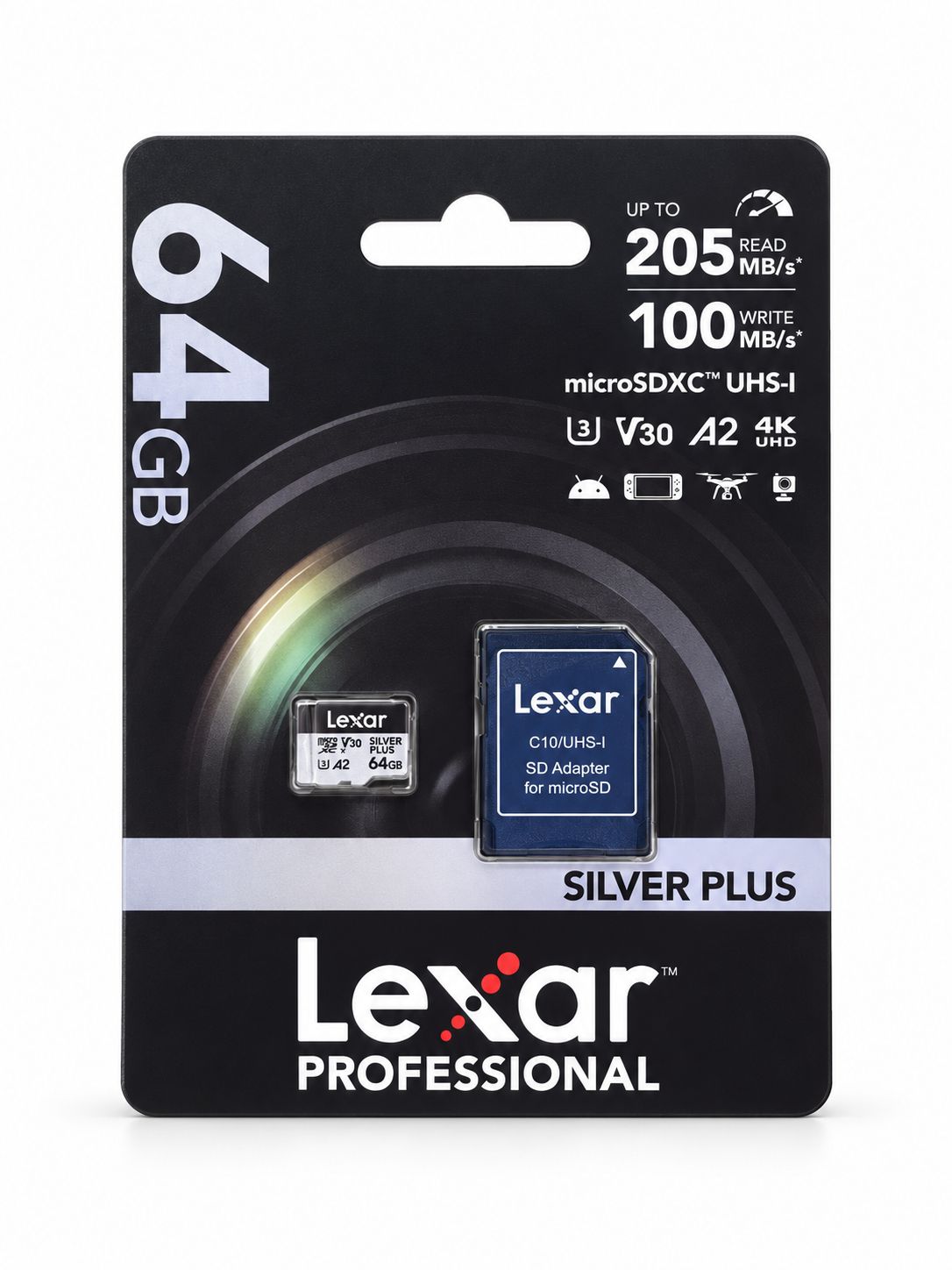 Lexar Silver Plus microSD Card 64GB