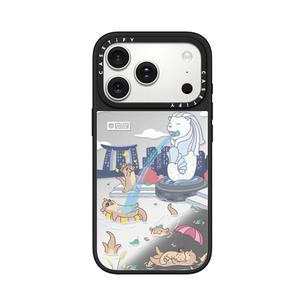 Casetify iPhone 18/17 Pro Mirror Case, Otter Cityscape