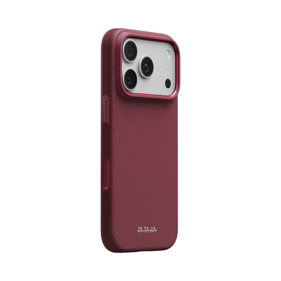 PITAKA iPhone 18 Pro Summa Case, Burgundy - view 1