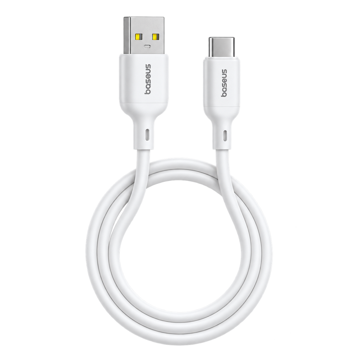 Baseus Silky USB-A to USB-C Cable 1M Moon White Not for iOS)