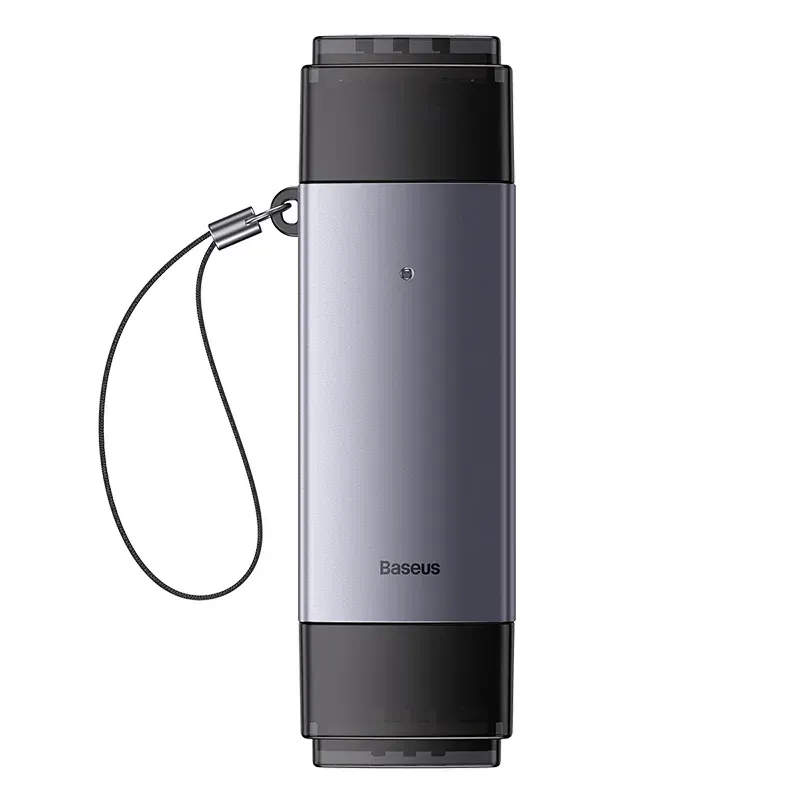 Baseus Lite USB-A &amp; Type-C to SD/TF Card Reader Grey