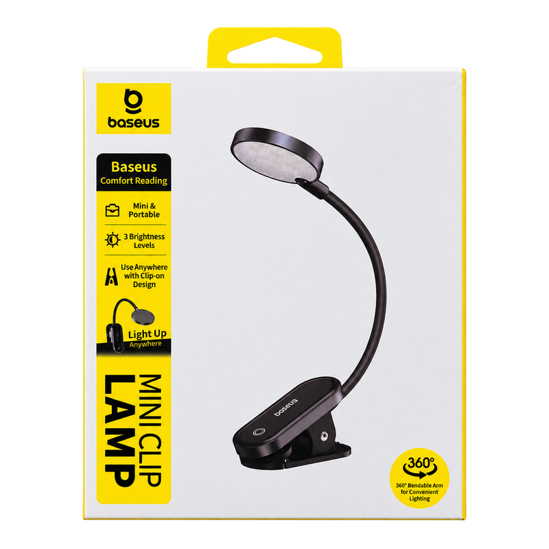 Baseus Comfort Reading Mini Clip Lamp Dark Gray