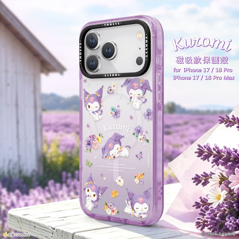 Sanrio Garmma iPhone 18 Pro Max Case - Kuromi Flower Magic