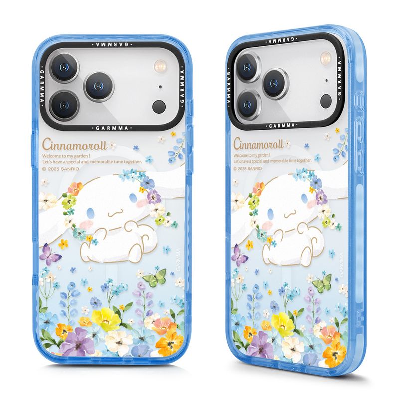 Sanrio Garmma iPhone 18/17 Pro Max MagSafe Case - Cinnamoroll Blue Flower