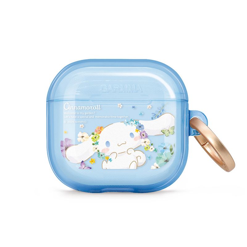 Sanrio Garmma AirPods 4 Case - Cinnamoroll Blue Flower