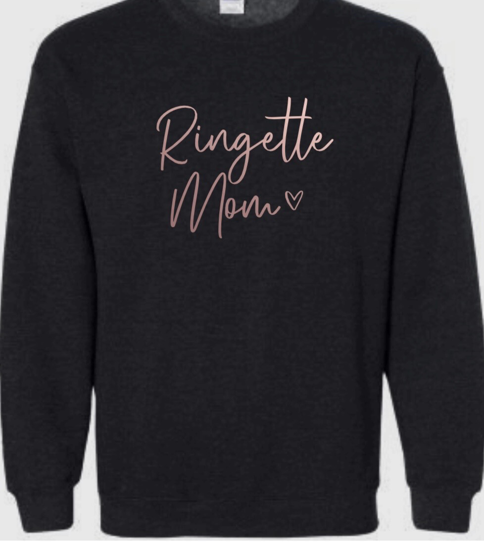 Ringette Mom Scripted Crew Sweater