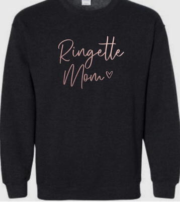 Ringette Mom Scripted Crew Sweater