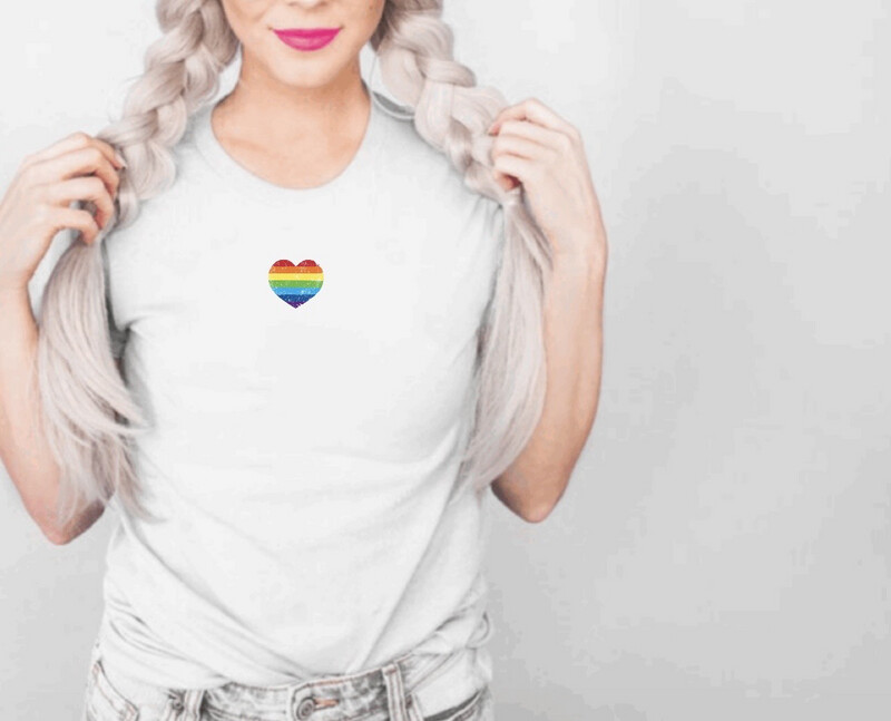 Rainbow Heart Tee
