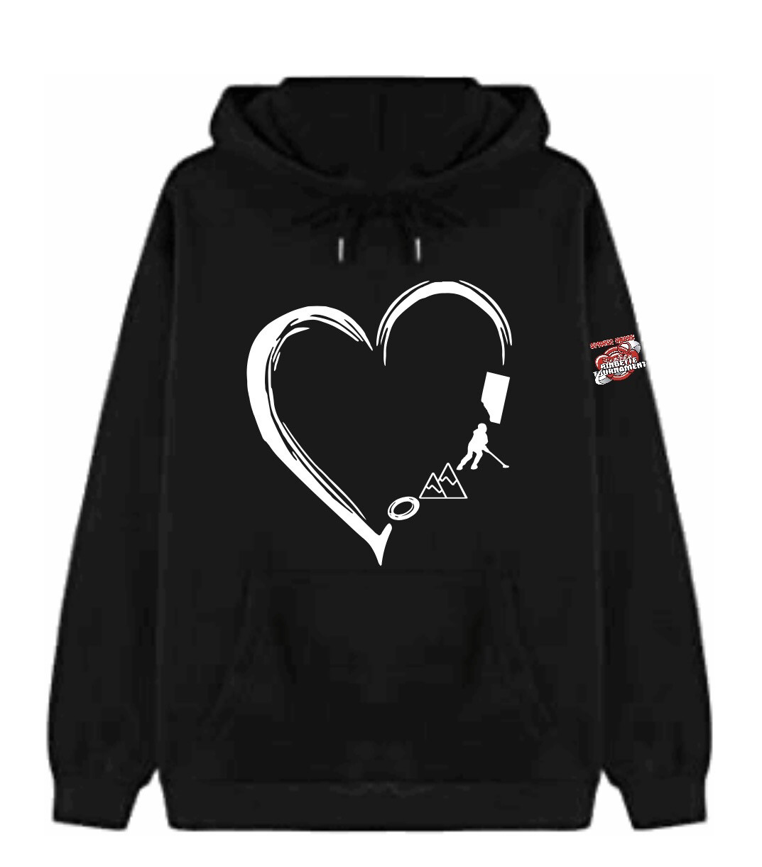 Ringette Heart Graphic Hoodie With Sweetheart 2024 Logo