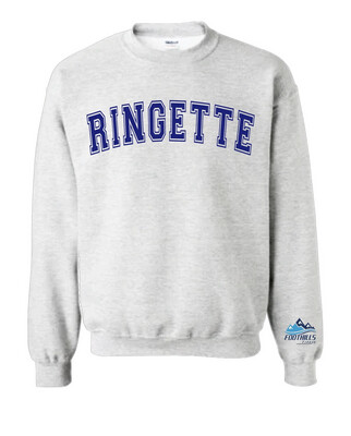 Varsity Ringette Crewneck With Foothills Freeze Logo - Light Grey