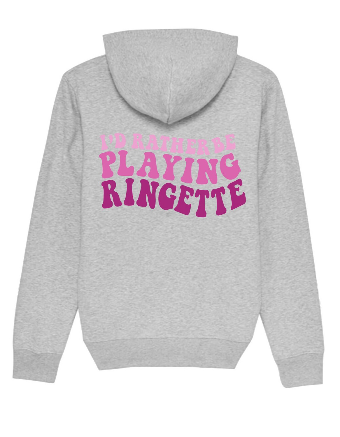 Rather Be Playing Ringette Graphic Hoodie - Pink