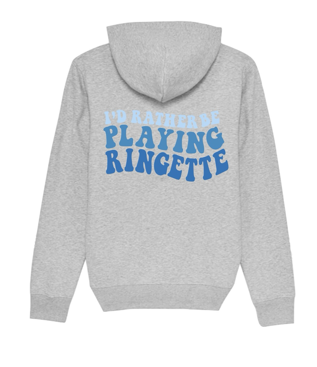 Rather Be Playing Ringette Graphic Hoodie - Blue