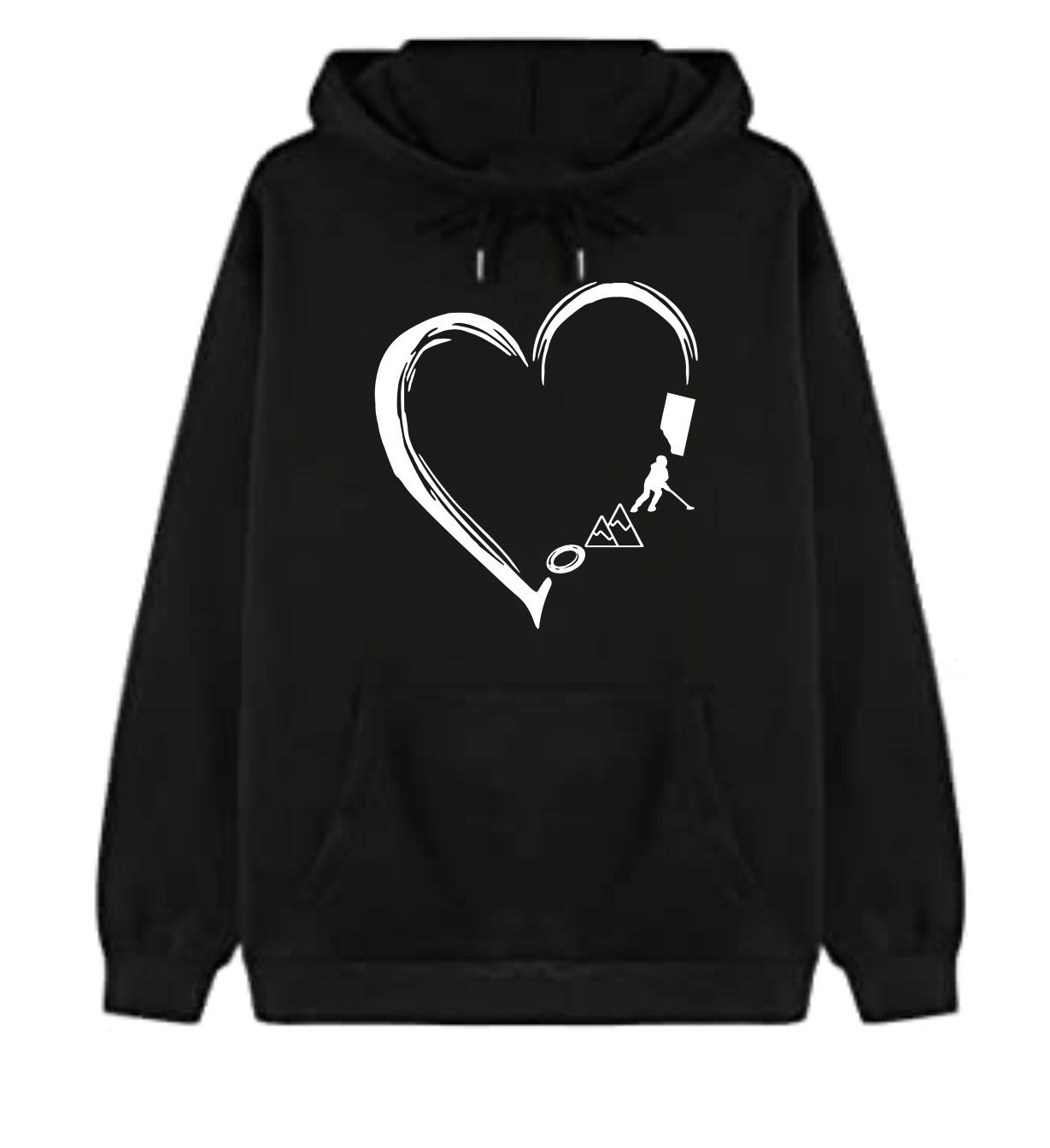 Ringette Heart Graphic Hoodie