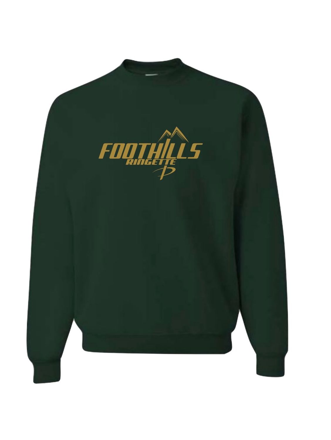 Foothills Crewneck - Green and Gold