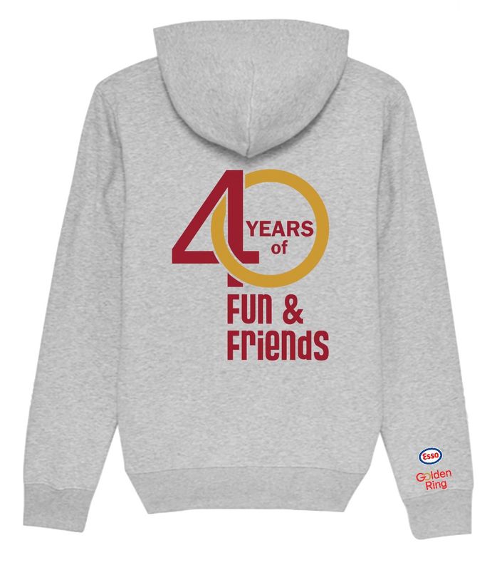 Esso Golden Ring 40th Anniversary Limited Edition Hoodie - In Grey with Back Logo Large
