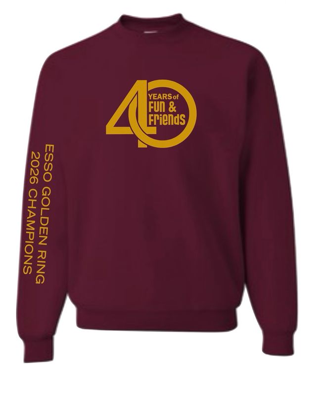 Esso Golden Ring 40th Anniversary Limited Edition Crewneck - Burgundy
