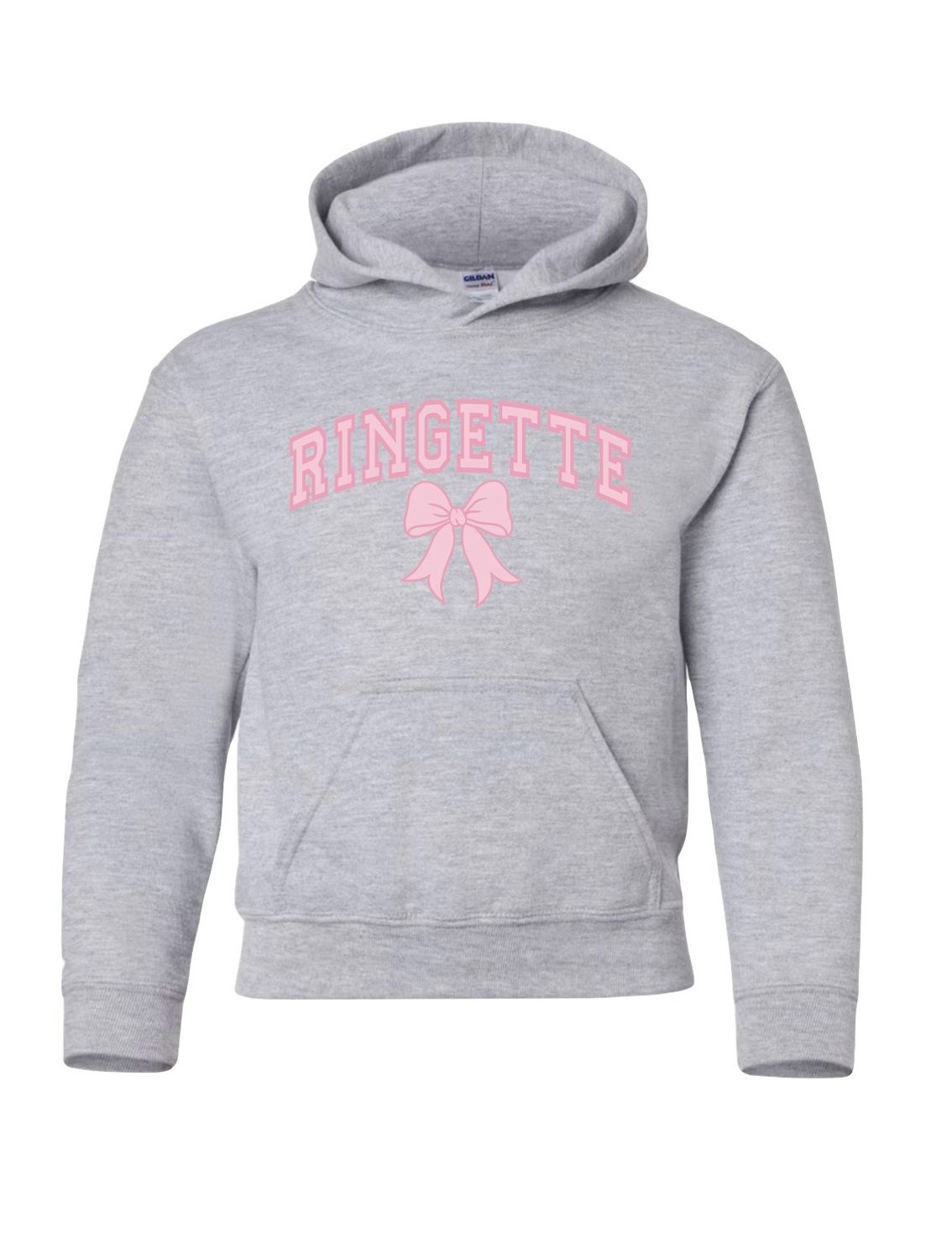 Varsity Ringette With Bow Hoodie - Grey