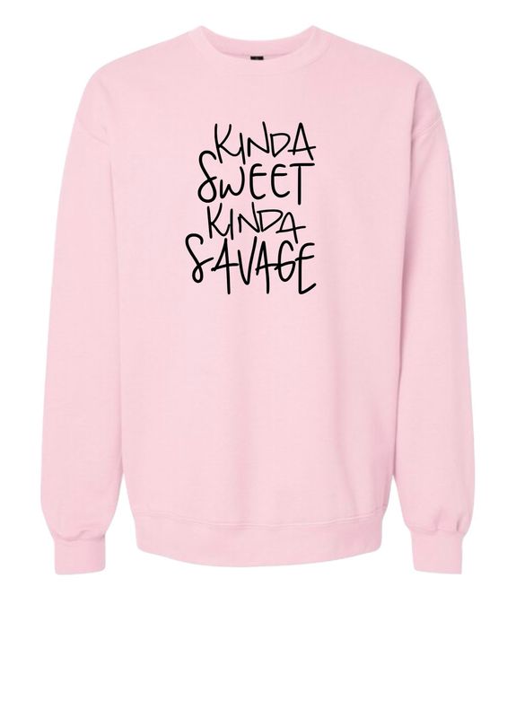 Sweet And Savage Tournament Crewneck - Pink