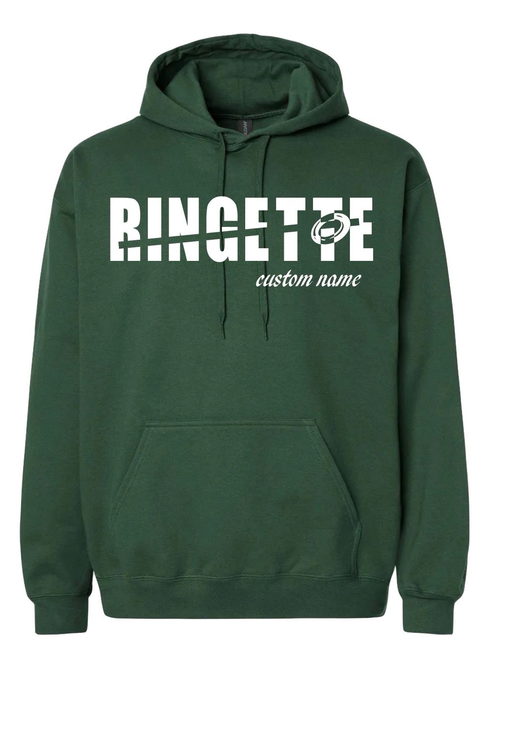 Ringette Custom Hoodie - Green Add Custom Name In Comments