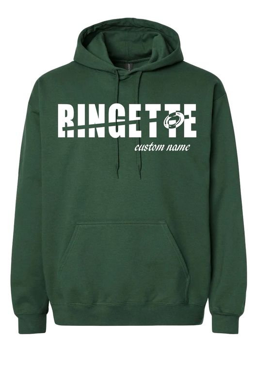 Ringette Custom Hoodie - Green Add Custom Name In Comments