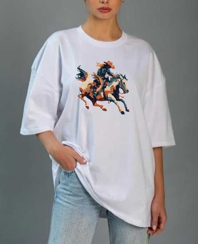 Embroider Effect Cowgirl Tee - Calgary Stampede Limited Edition Tee
