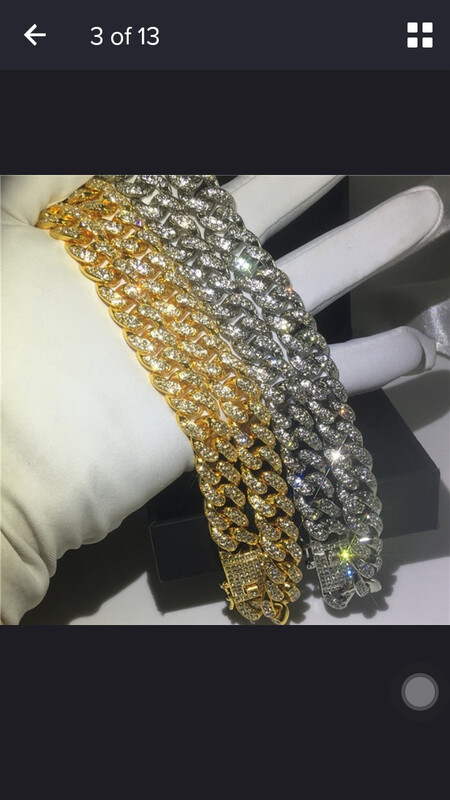 Full diamond Cuban link chain 
