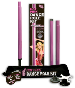 Portable Pink Stripper Pole Kit
