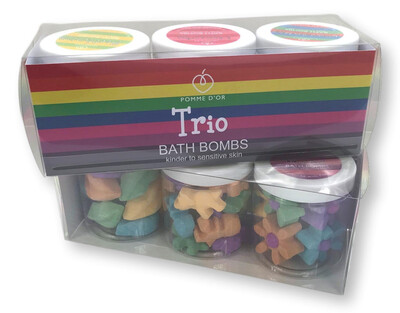 TRIO - Set of 3 Mini Bath Bombs Tubs