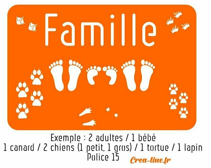 Plaque Famille
