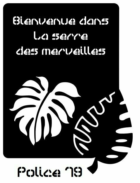 Plaque feuilles exotiques