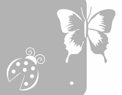 Plaque Coccinelle et Papillon