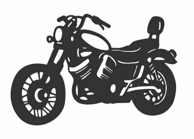 Silhouette moto custom