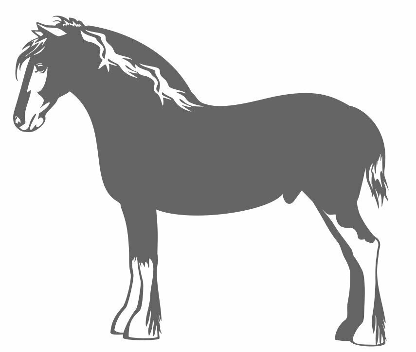 Silhouette Cheval de trait