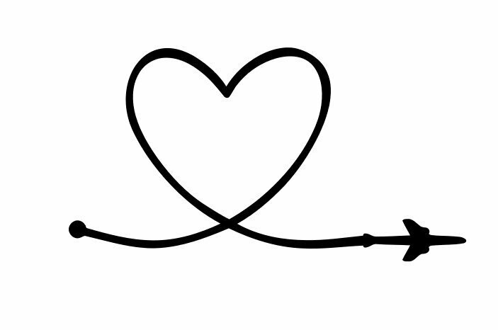 Applique Cœur et Avion