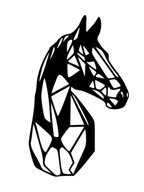 Silhouette Tete de cheval origami