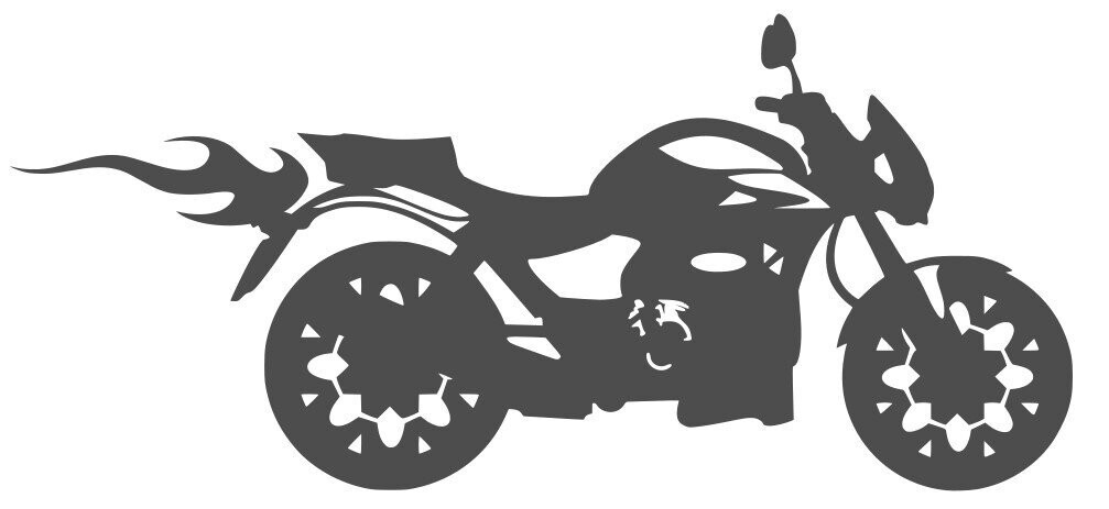 Silhouette moto sportive