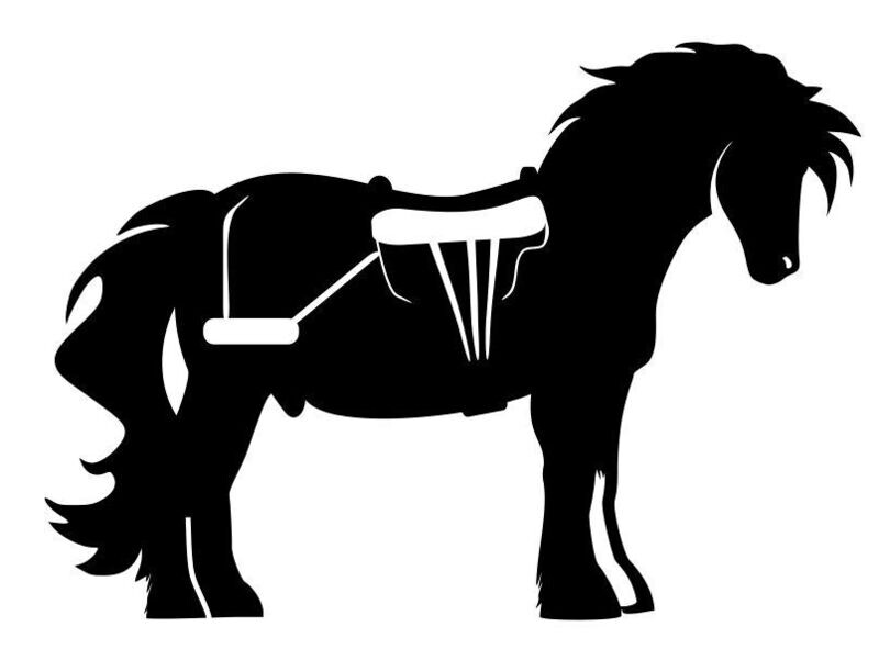 Applique cheval bâté