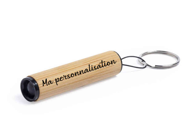Porte-clés - lampe de poche avec gravure personnalisée