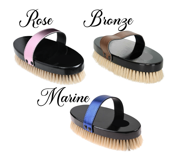 Brosse Douce anse pailletée avec gravure personnalisée