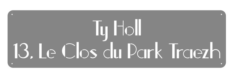 Plaque ajourée selon visuel