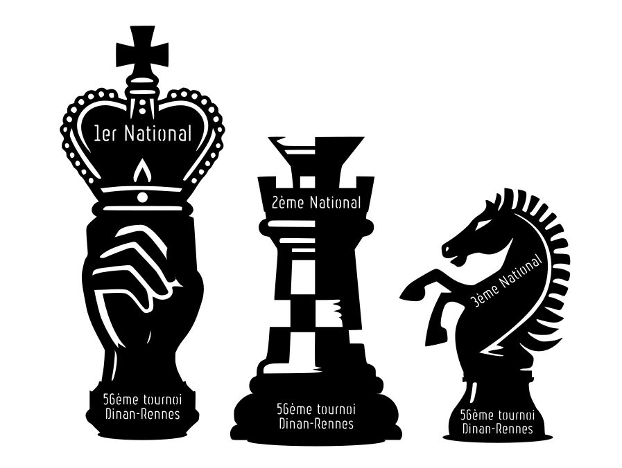 Trophées échec selon visuels