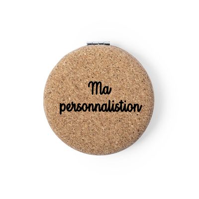 Miroir de poche avec gravure personnalisée