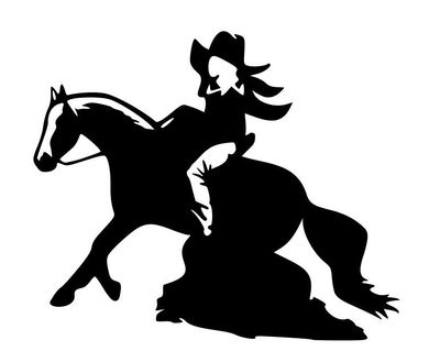 Silhouette Cow Girl