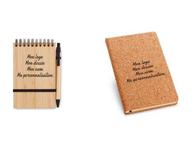 Carnet avec gravure personnalisée