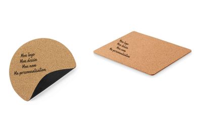 Tapis de souris en liège gravure personnalisée