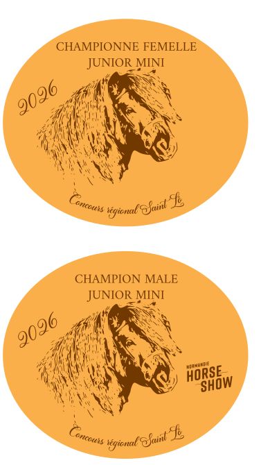 Pack de 2 plaques Junior Mini - St Lô 2026 Pack de 2 plaques Junior Mini - St Lô 2026