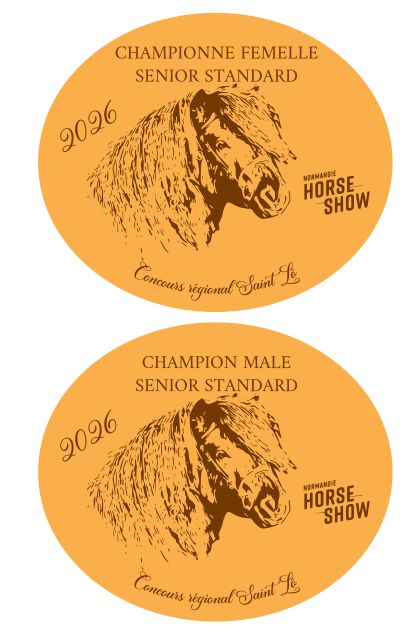 Pack de 2 plaques Senior standard -  St Lô 2026